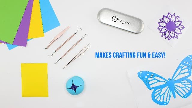 Premium Vinyl Weeding Tool Kit - Precision Stainless Steel Weeder - Hook and Pick with Fine Tweezers Crafting Set - by iVyne