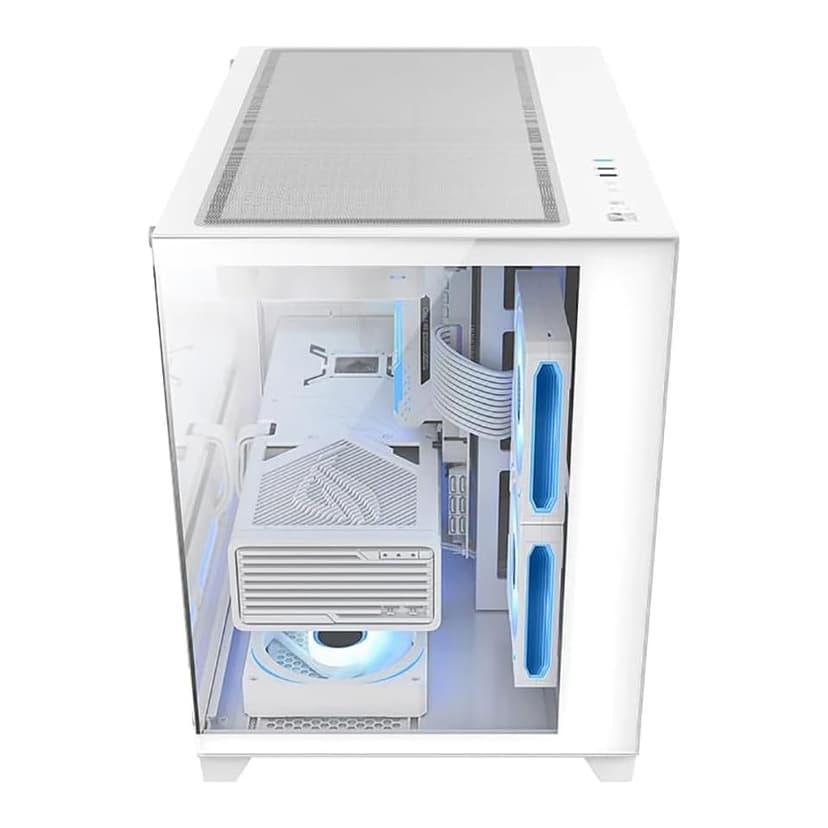 Pre Built Gaming PC RTX 4060 8G AMD Ryzen7 5700X(8Cores 3.4G UP to 4.6G) 1T SSD 32G RAM WI-FI 6 VR Business Desktop Computer White 4K