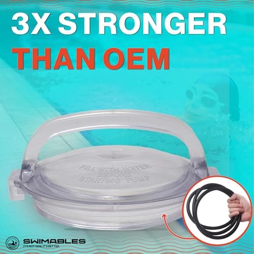 Swimables Pump Lid and Lid Oring Compatible with Hayward Powerflo SPX1500D2A | Pro Grade Pump Lid Made to Work with Hayward Pump Parts | Excellent Hayward Pump Lid Replacement | Oring Included