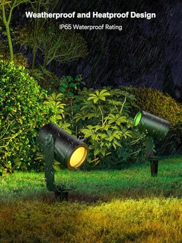 Smart Landscape Spotlights, 4 Pack RGBW Pathway Lights, 2000LM Dimmable, IP65 Waterproof, Compatible with Alexa, Outdoor Decoration