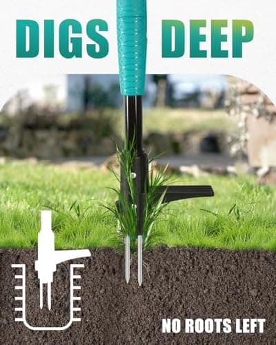 Breeze Touch 39" Weed Pulling Tool, 3-Claw Detachable Weed Puller Tool with Long Handle, Heavy Duty Stand Up Weeder Weeding Tool for Lawn, Yard, Garden, Crabgrass, Dandelion Picker, Weed Remover