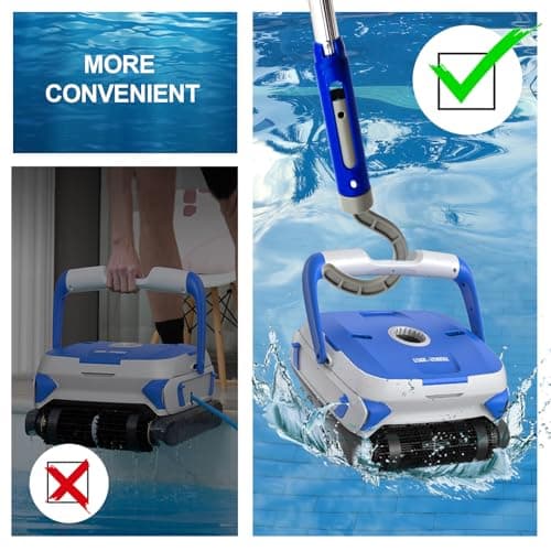 Hook for All Robotic Pool Cleaner, Accessories Hook Customized for Pool Vacuum Robot Including Cordless,Above Ground and Underwater,Attaches to Telescopic Poles-Gray