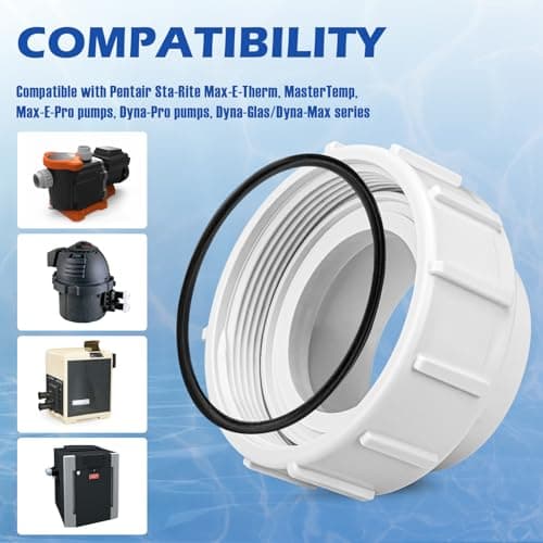 2" Half Union Adapter Replaces Pentair PKG188 Half Union Adapter, Fits Pentair Sta-Rite Heater and Salt Water Chlorinator Cell, Pool & Spa Replacement Parts, 2 Pack