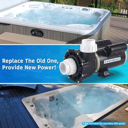 SPA Pump, 2 Speed Hot Tub SPA Pump - 1.5HP LX SPA Motor, 115V, 2"Port, 48 Frame - (Model: 48WUA1001C-II)