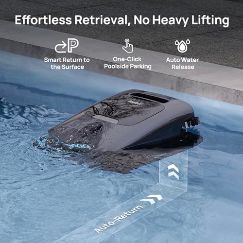 Beatbot AquaSense 2 Ultra Cordless Pool Vacuum Robot for Complex Pools, Pool Mapping with AI Camera, 5-in-1 Cleaning, Smart Surface Parking, Water Surface Cleaning, Water Clarification – Midnight Blue