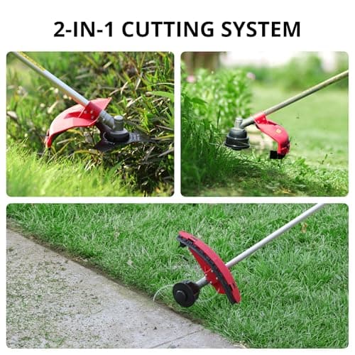 2-in-1 Gas Brush Cutter & String Trimmer, 26cc Engine, 10-inch Blade, 16-inch AM4532