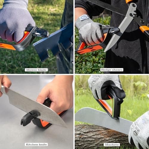 SHARPAL 103N All-in-1 Knife Garden Tool Multi-Sharpener for Lawn Mower Blade, Axe, Hatchet, Machete, Pruner, Hedge Shears, Scissors