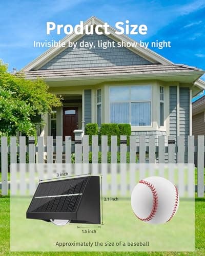 Solar Fence Lights Outdoor Waterproof High Brightness LED Spot Lens Deck Lights 7 Mode Warm & Cool White RGB Solar Powered Wall Lighting Decor for Outside Patio Step Backyard Railing Pool - 8 Pack