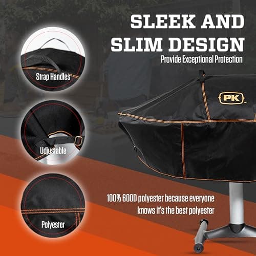 PK Grills PK360 Grill Cover for Outdoor Grill, Grill Accessories, Waterproof, Fits PK 360 Grill and Smoker, Black