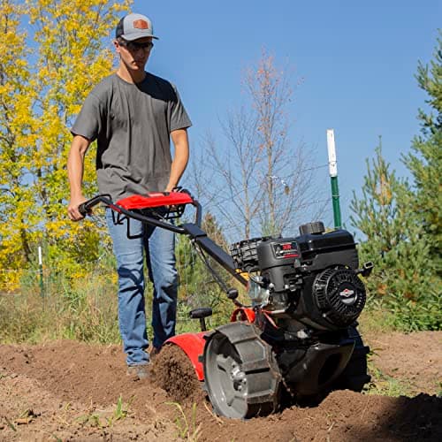 Toro Dual Direction Rear Tine Tiller, 127cc Briggs & Stratton 4-Cycle Engine, Airless Tires, Instant Reverse, Heavy Duty Stamped Steel Tines, Simple Shifting, Model: 58603