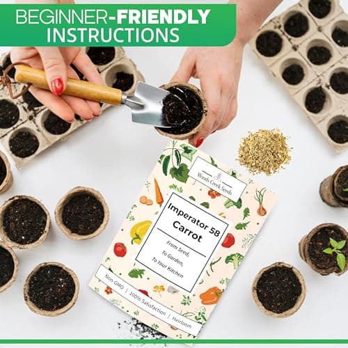 Imperator 58 Carrot Seeds for Planting - Over 1,000 Heirloom Carrot Seed Pack - Non-GMO Carrots Seeds for Planting Outdoors or Indoors - Beginner Friendly Vegetable Gardening