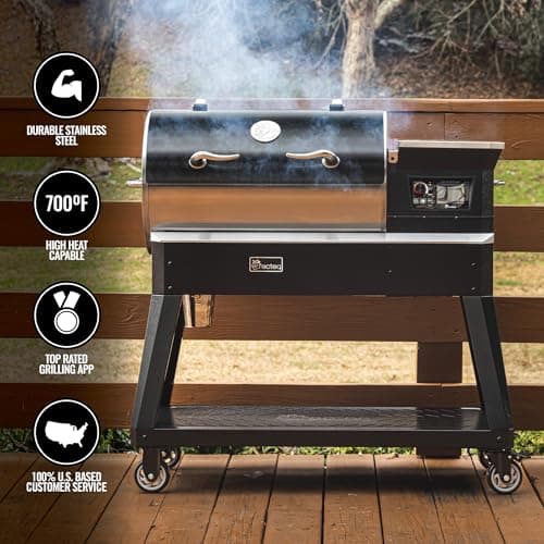 recteq Patio Legend 400 Pellet Smoker Grill with WiFi & App Connectivity, Outdoor Smokers Grills, Wood Pellet Grill, Temp Range 180° to 700+°