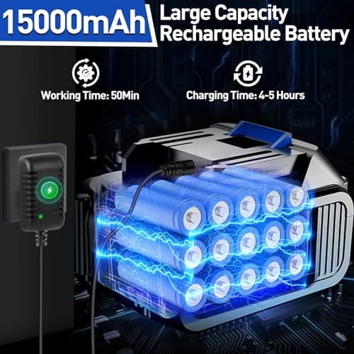 Cordless Power Washer Portable, 800 PSI High Pressure Washer Gun,15000mAh Battery Operated Power Washer with 6-in-1 Adjustable Nozzle, Handheld Pressure Washer for Car, Home& Patio Cleaning