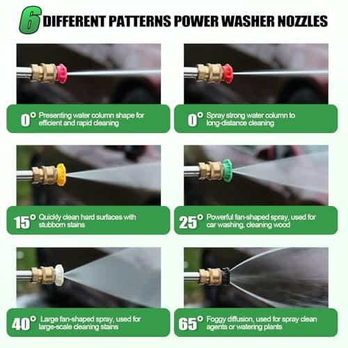 Gutter Cleaning Tools From the Ground, 10 Pack 9 FT Pressure Washer Extension Wand, Power Washer Lance With 6 Pressure Washer Spray Nozzle Tips, 30°, 90°, 120° Gutter Cleaner Curved Rod, 4000 PSI