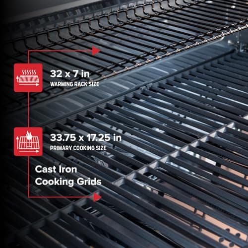 Nexgrill Deluxe 6-Burner Propane Gas Grill with Ceramic Searing Side Burner, Stainless Steel Frame, Rotisserie Kit, 60,000 BTUs Output, BBQ Grill Perfect for Outdoor Gatherings - 720-0896X