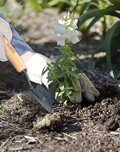 AMES 2446200 Tempered Steel Hand Transplanter with Wood Handle, 12-Inch