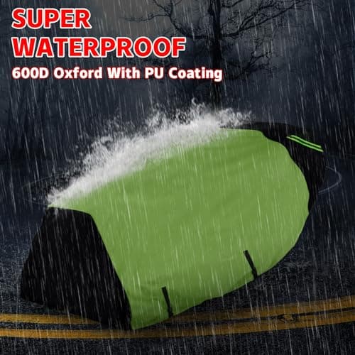 Riding Lawn Mower Cover with Bagger Attachment, Universal Fit Decks up to 62", 600D Oxford Cloth Riding Mower Cover with Windproof Buckle for Snow Rain Dust Hail Protection