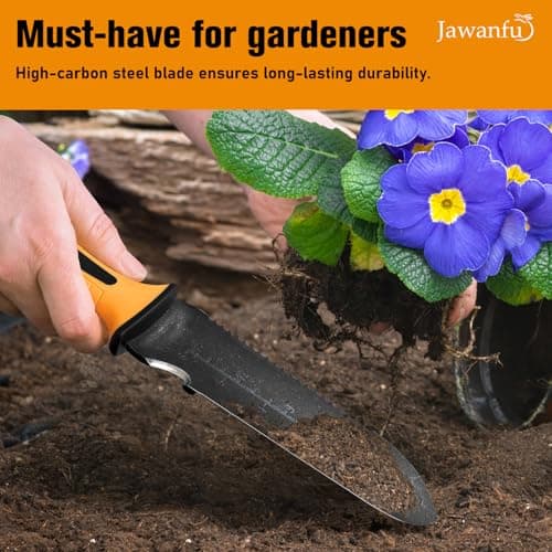 Garden Knife with Sheath, Gardening Tool, Stainless Steel Multi-Purpose Garden Supplies, Ergonomic Handle Hori Hori Knife for Digging, Weeding and Gardening, 7" Stainless Steel Blade