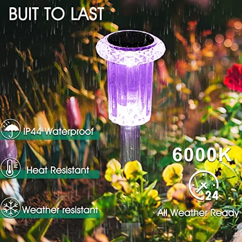 Solar Outdoor Lights, 10 Pack Solar Pathway Lights Outdoor Waterproof, Stake Lighting for Garden Yard Path Walkway Driveway Patio Lawn Decor,Color Changing