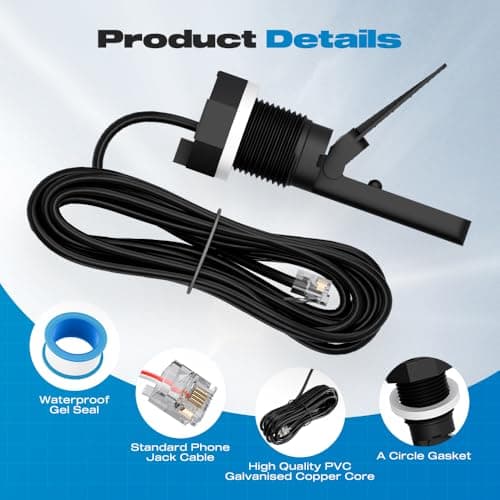 Hayward Flow Switch, GLX-FLO-RP for Hayward Goldline Aquarite Salt System Pool Flow Sensor Suitable Hayward Salt Cell and Chlorine Generator with 15ft Cable Pool Flow Switch