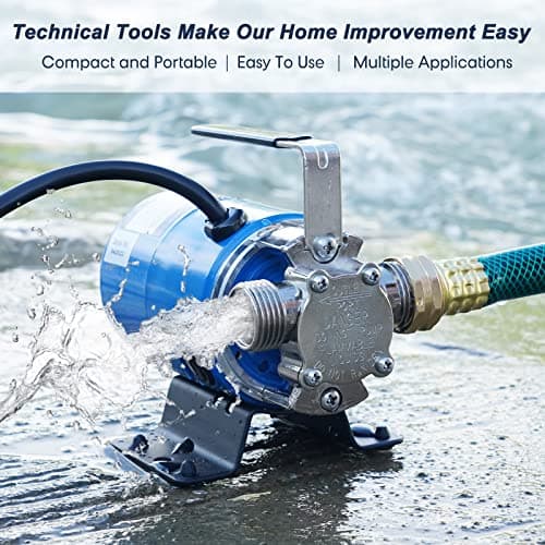 Garden Pump With Hose, 115V 1/10HP 330GPH Mini Electric Water Transfer Pump Waterbed Drain Pump, With Suction Hose Kit.