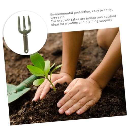 BESPORTBLE Professional Grade Gardening Hand Tools Iron Fork Ergonomic Handle for Weeding Soil Loosening