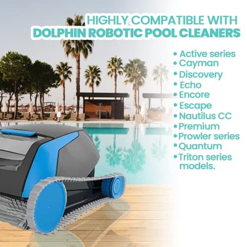 (2 Pack) Replacement Gray Tracks for Maytronics Dolphin Robotic Pool Cleaners with Part Number 9983152-R2 Dolphin Parts