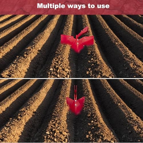 15683 Hiller-Furrower Kit for Rear Tine Tillers,Compatible with Earthquake Rear Tine Rototillers,Adjustable Wing, Three Kinds of Connection,Easy to Install,Red.