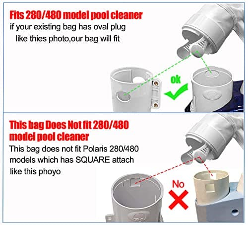 280 480 Pool Cleaner Bags Fit K13/k14/K16/TR28P/280/280 Tank Trax/480 Pool Cleaner, All Purpose Bags (280 480-3 Pack)