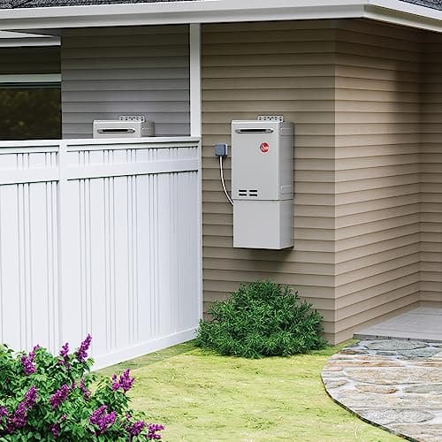 Rheem RTG-84XLN-3 High Efficiency Non-Condensing Outdoor Tankless Natural Gas Water Heater, 8.4 GPM
