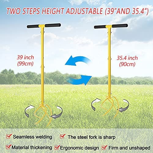 Garden Hand Tiller Garden Claw Twist Tiller Cultivator Tiller Soil Lossener Lawn Aerator Areator Loosen, Rototiller, Garden Bed and Plant Box Cultivator, Garden Tools.