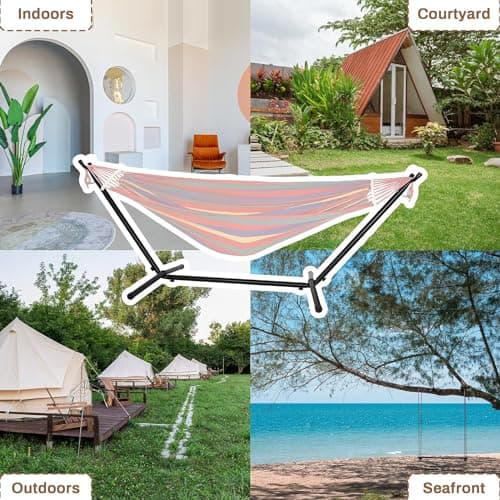 Heavy Duty Adjustable Steel Hammock Stand, 9-Foot, 450-Pound Capacity, Weather Resistant, Easy to Assemble
