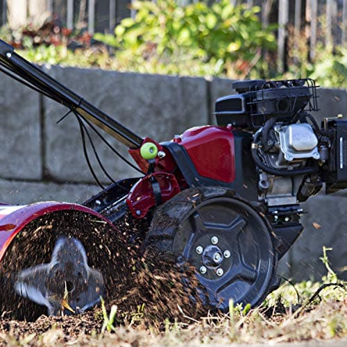Earthquake 37037 Pioneer Dual-Direction Rear Tine Tiller, Red/Black