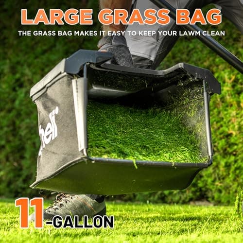 Litheli 40V (2 x 20V) 16" Electric Lawn Mower Cordless, Walk Behind Lawn Mower with 6-Height Adjust, Portable & Lightweight Push Battery Powered Lawn Mower (2 * 4.0AH Batteries Included)