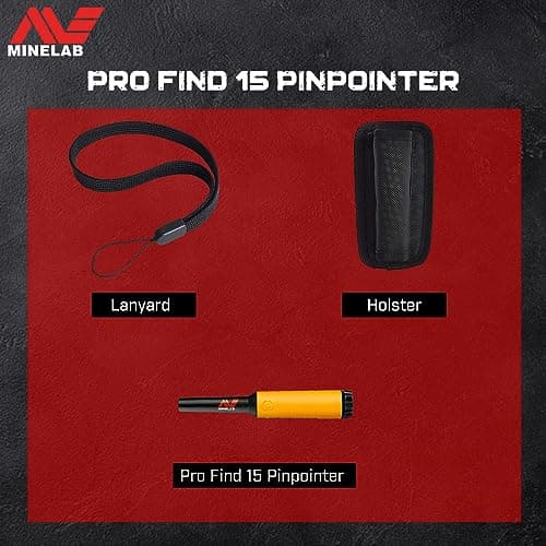MINELAB PRO-FIND 15 Waterproof Pinpointer Metal Detector for Adults with Audio Indication (Holster Included)