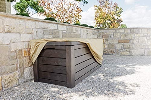 Sturdy Covers Deck Box Defender Cover - All-Season Outdoor Deck Box Cover (Black, Large)