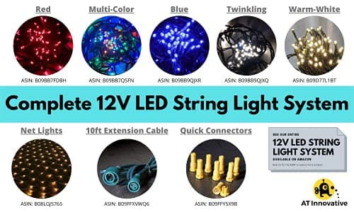 33ft 100-LED Outdoor Waterproof Warm White String Lights - Works with Low Voltage Landscape Lighting Systems (12V) (Product is not Compatible with Standard Household Electricity @120V)