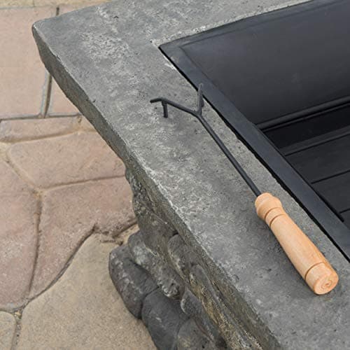 Christopher Knight Home Corporal Natural Stone Square Fire Pit, Light Gray
