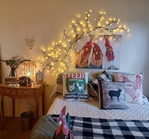 Enchanted Willow Vine Lights with Remote, Christmas Swags Decorations Indoor Room Decor, 18 Branches 144 LEDs Lighted Willow Vine Lights for Walls Bedroom Home Decor