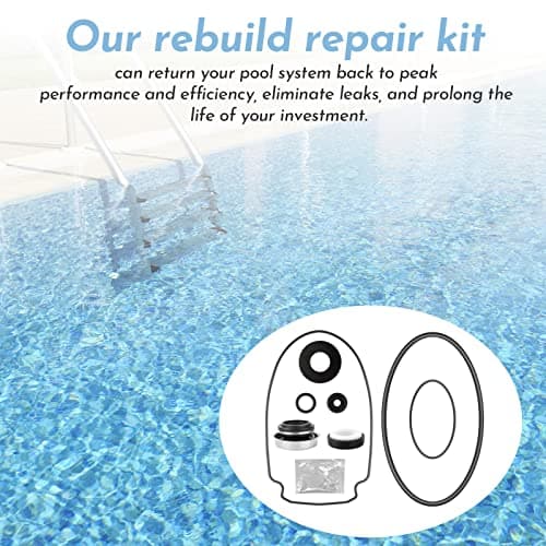 O-Ring Rebuild Repair Kit, for Pentair WhisperFlo/IntelliFlo Pool Pump Seal Gasket, Drain Plug/Lid/Diffuser O-Rings, Impeller Gasket, PS-1000 Shaft Seal, Fits Pumps Built 2-1-2008 and Later Series