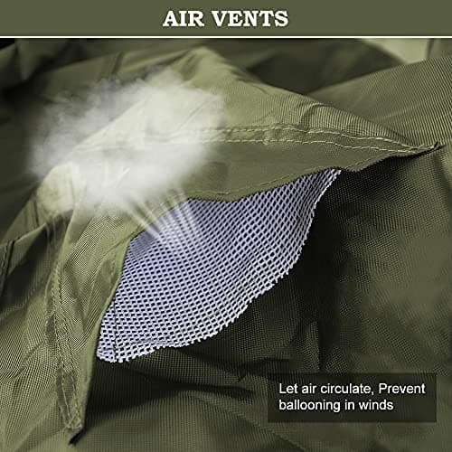 Riding Lawn Mower Cover, Heavy Duty 600D Oxford Outdoor Tractor Cover Waterproof UV Protection Lawn Mower Cover Fit Decks up to 54" with Elastic Cord & Storage Bag, Green