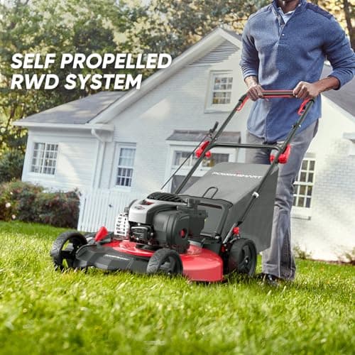 PowerSmart Self Propelled Gas Lawn Mower, 22-inch with 140cc Briggs and Stratton E550 Engine HB8622S
