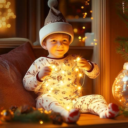 Minetom Fairy Lights Plug in, 33Ft 100 LEDs Waterproof Silver Wire Firefly Lights, Adaptor Included, Starry String Lights for Wedding Indoor Outdoor Christmas Patio Garden Decoration, Warm White