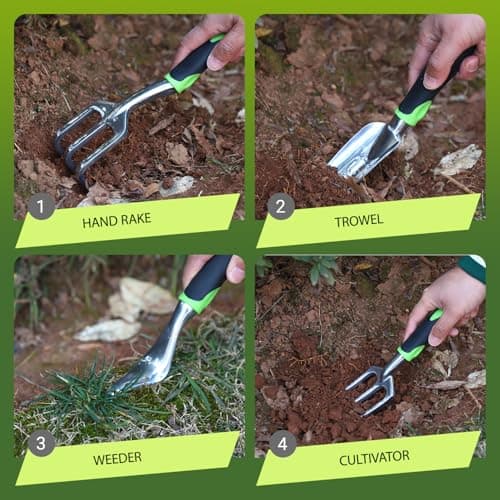 Garden Tool Set 39 Piece, Succulent Set, 9 Piece Heavy-Duty Tool Set, 39.4-inch Gardening mat, Indoor and Outdoor Gardening Tool, Essential Tool Gifts for Men, Women, and Beginners