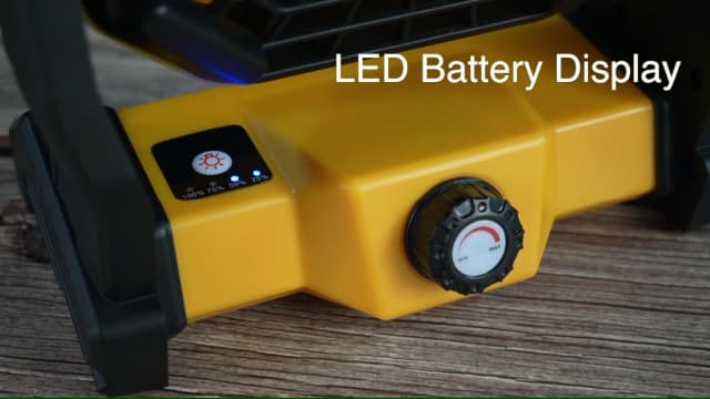 Camping Fan with LED Lantern, 36 Hours 9 Inch Portable Rechargeable Battery Powered Fan with Stepless Speed and Quiet Battery Operated for Picnic, Barbecue, Fishing, Travel, Home, Tent