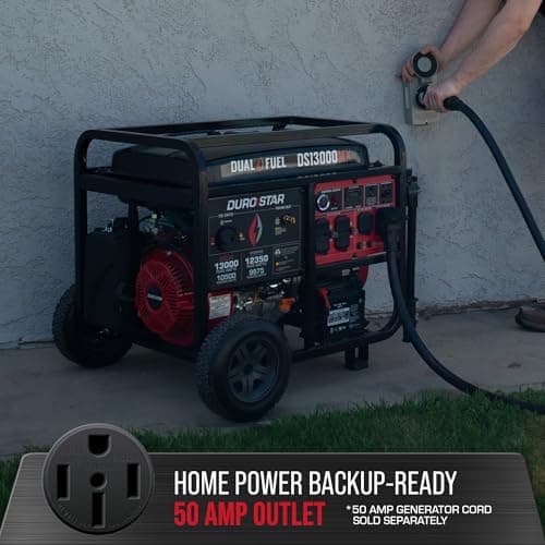 DS13000MX 13,000-Watt 500cc Dual Fuel Portable Generator