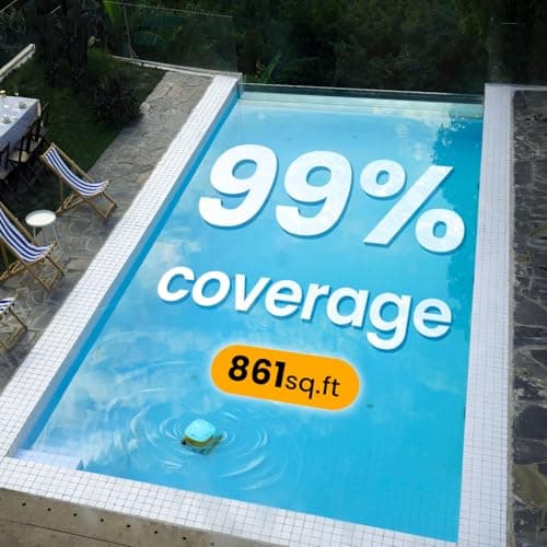 Poolmate Hydro 3 Robotic Pool Cleaner for Inground/Above Ground Pools, 150W Cordless Pool Vacuum, Max 200min Runtime, 4.1L Filter Basket, Auto Waterline/Wall Cleaning, Max 1076 sq.ft Coverage