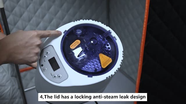 Sauna Steamer Machine, 3L Portable Sauna Steamer, 1200W Steam Generator for Sauna, Home Sauna Steamer Pot with Remote Control, Steam Cup, Timer, 15 Temperature Levels, Home Spa Sauna Accessories
