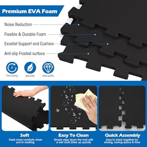 78 Inch Round Hot Tub Mat - Extra-Thick Interlocking Hot Tub Protective Pad Spa Pool Foam Insulation Mat Ground Base Flooring Protector for Portable Inflatable Hot Tub Accessories Outdoor Indoor
