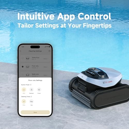 DREAME Z1 Pro Cordless Robotic Pool Cleaner, LiFi Remote Control, 8000 GPH Suction, Waterline Horizontal Cleaning, Auto-Retrieval, Automatic Pool Vacuum for Above & In-Ground Pools, Upgraded Version
